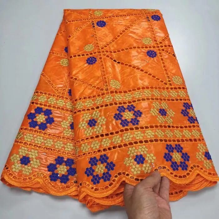 African bazin riche lace fabric 5 yards /lot for african fabric