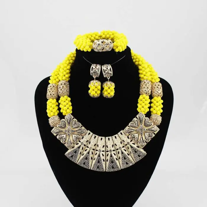 Nigerian Jewelry Sets For Women wedding in necklace set for JW1018-2